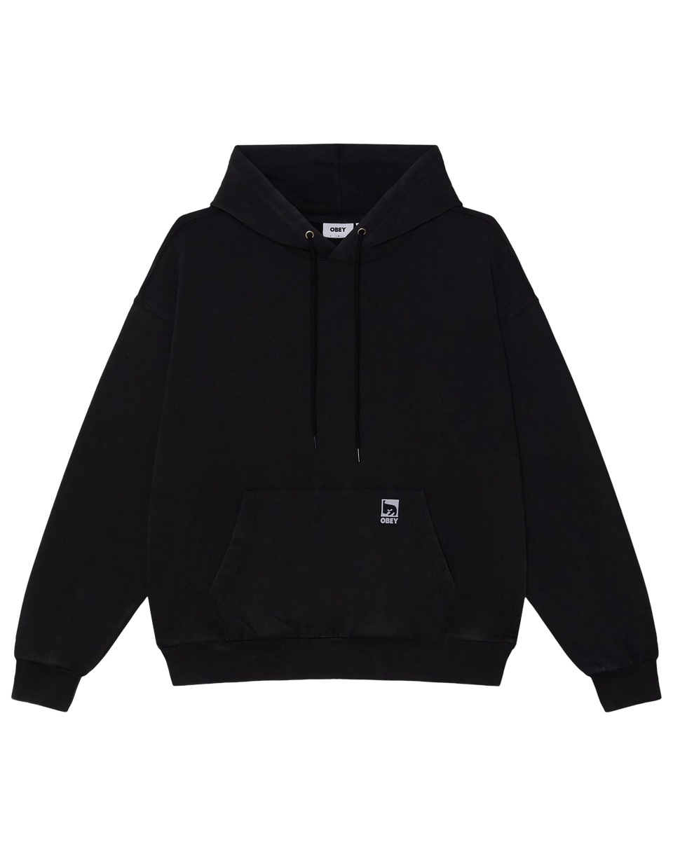 OBEY Felpa Post con Cappuccio Dusty Black Limo