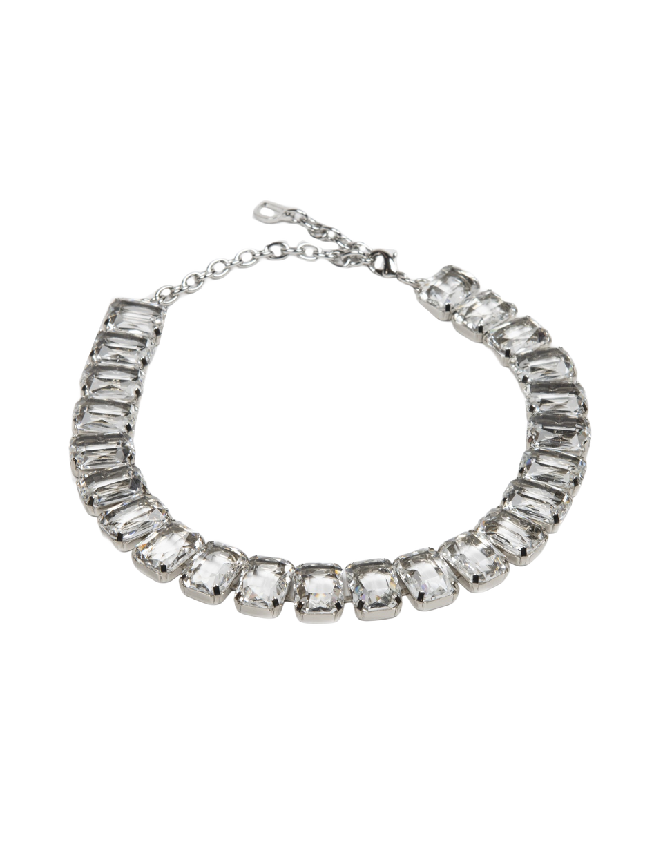DOUUOD Collana con Pietre Trasparente