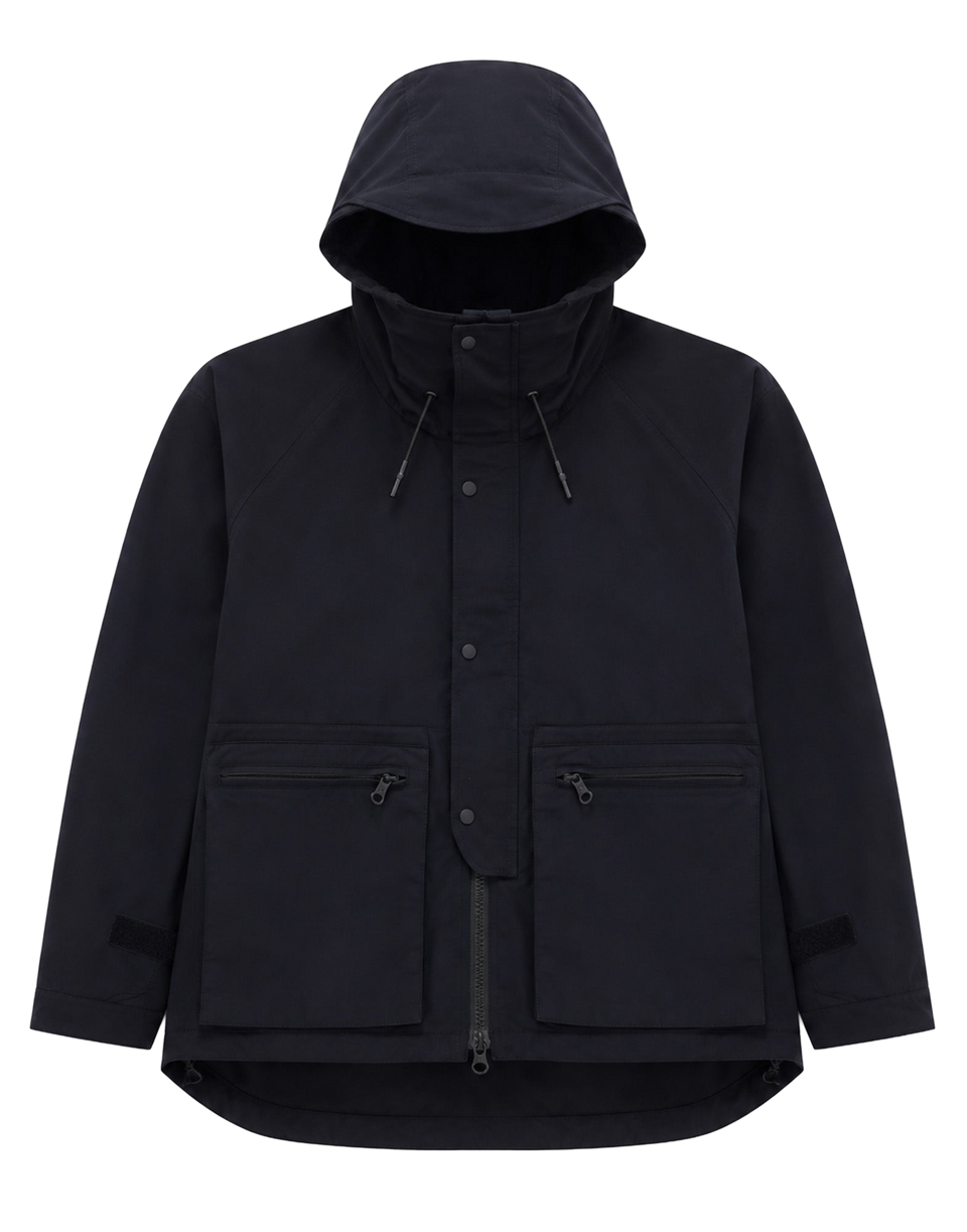 BLUE BLUE JAPAN Giacca con cappuccio in raso di nylon indaco unisex