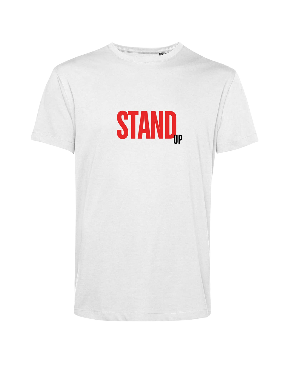 STAND UP T-shirt Manica Corta White con Stampa