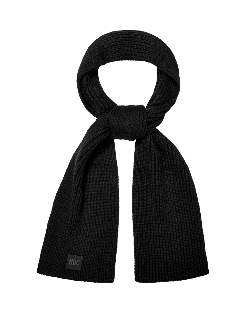 UGG Sciarpa a Coste in Maglia Grossa Black