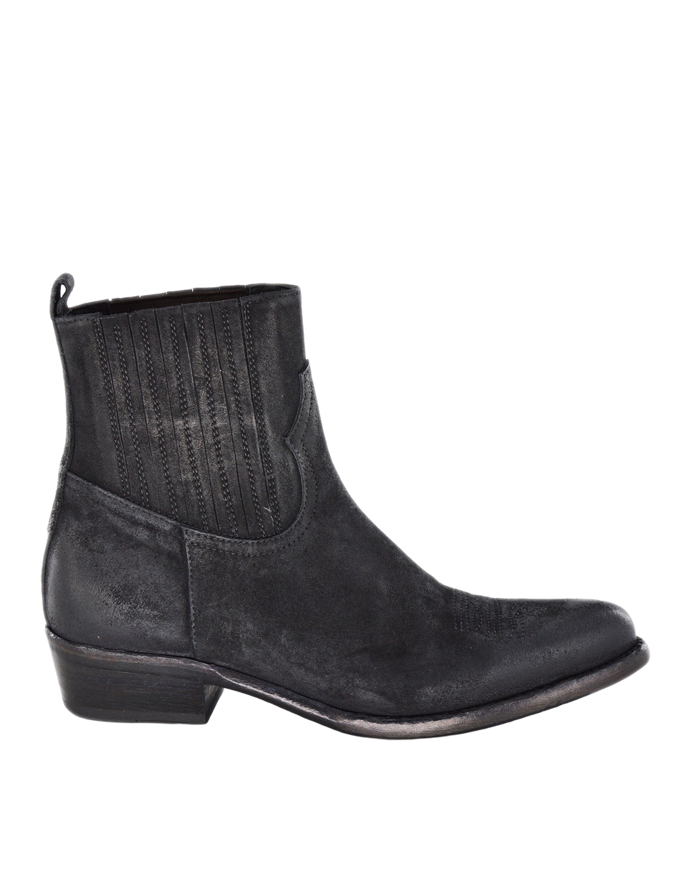 DAMY Bottines Patty en croûte de cuir noires