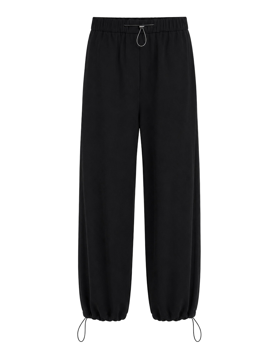 ERIKA CAVALLINI Pantalone Cargo in Cadì Nero