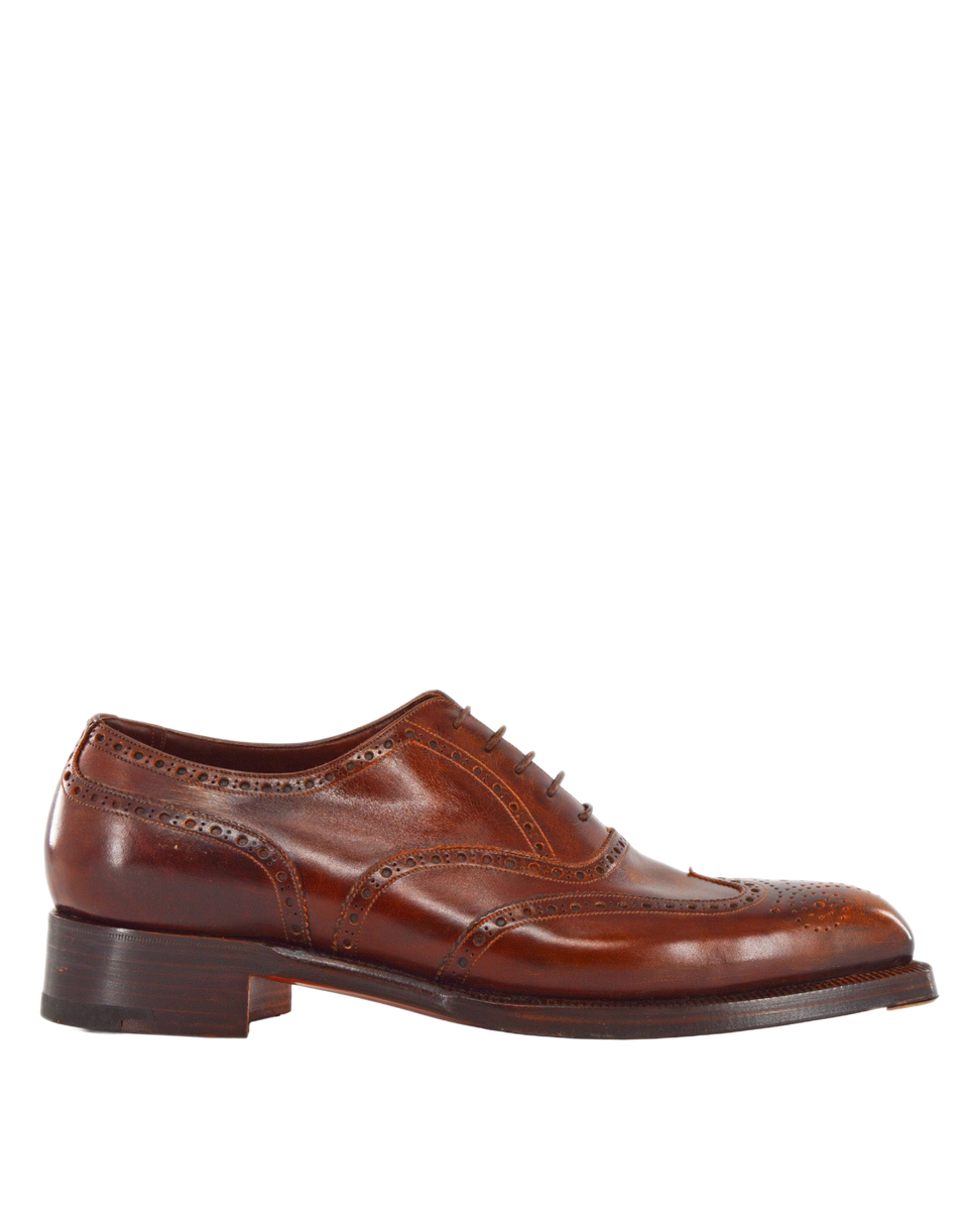 Chaussures Richelieu Brogue ZINTALA en cuir marron