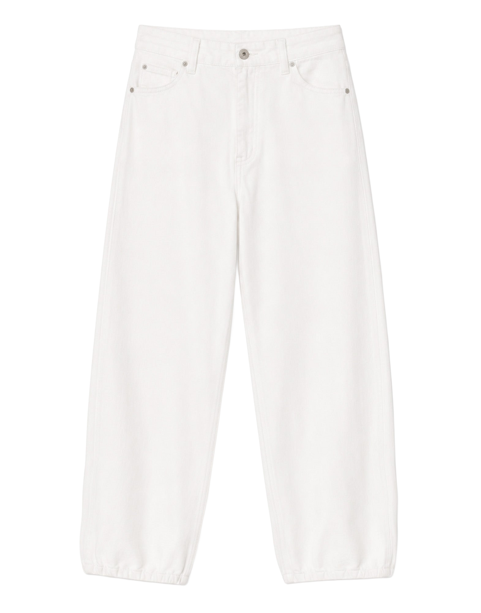 SEA NY Jeans Oli Cropped in Denim a Vita Bassa Bianchi