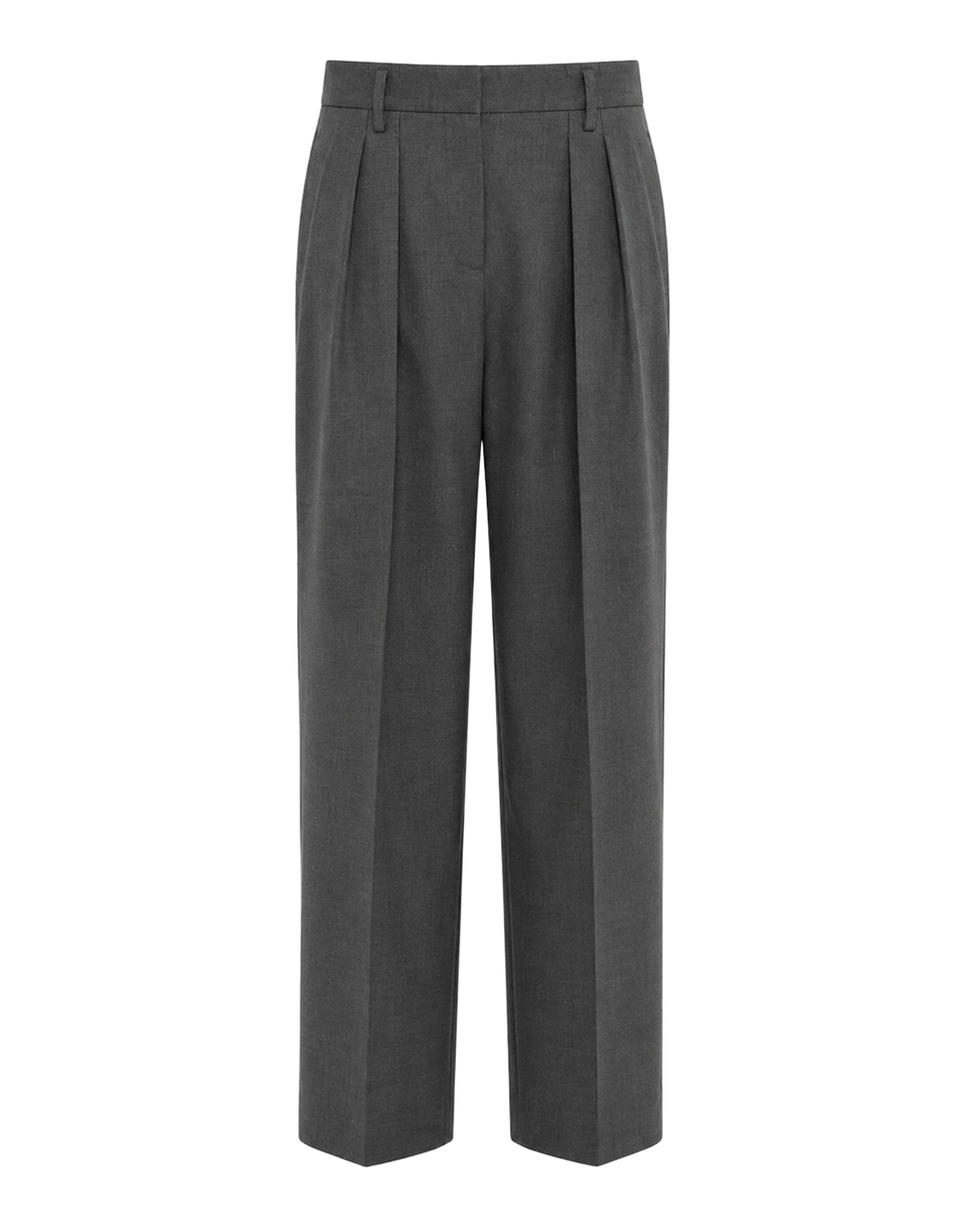 ERIKA CAVALLINI Pantalon Thalita de tailleur en laine vierge noir