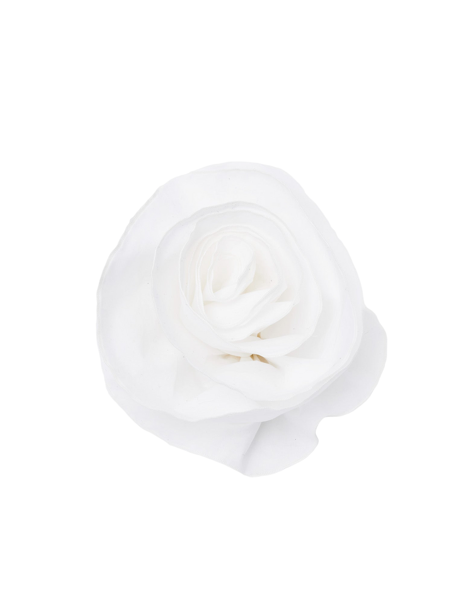 DOUUOD Spilla a Fiore in Cotone Bianco