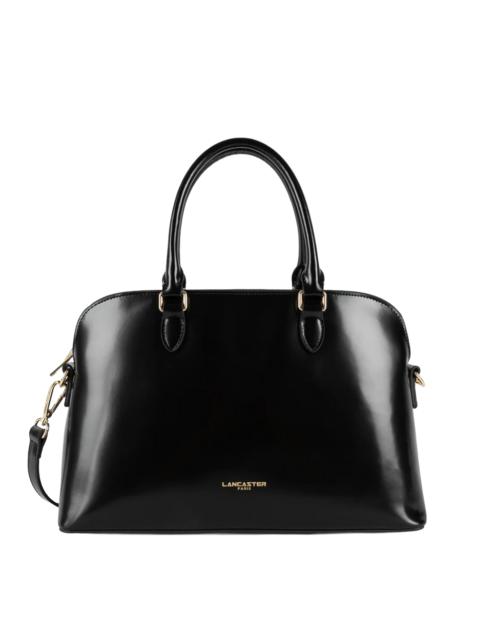 LANCASTER Grand sac demi-lune en cuir de veau lisse