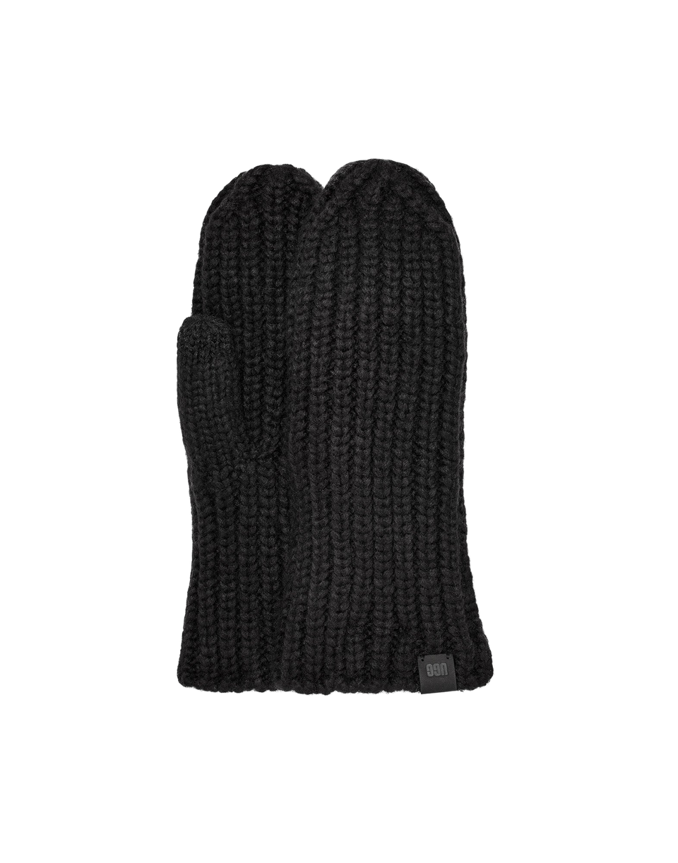 UGG Manopole a Coste in Maglia Grossa Black
