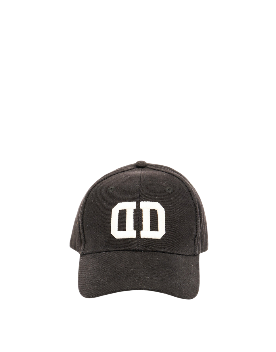 DOUUOD Cappello con Visiera Nero con Logo DD Ricamato Bianco