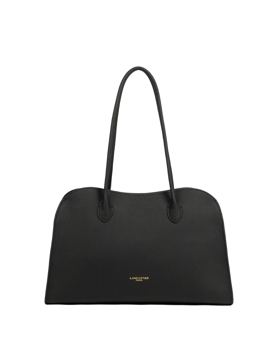 LANCASTER Sac à Épaule Toro Hopper Grand en Cuir Noir