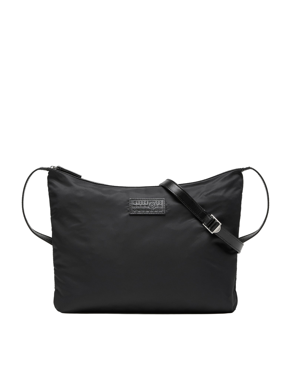 Sac bandoulière numérique MM6 MAISON MARGIELA en nylon noir