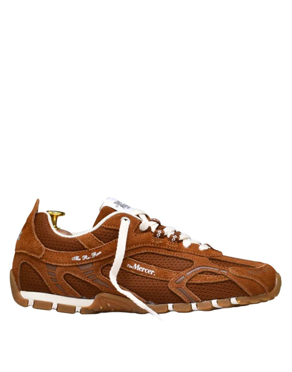 THE MERCER BRAND Baskets Re-Run Drive en daim et mesh marron