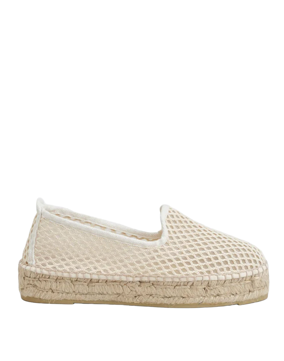 MANEBI Espadrillas in Rete di Cotone con Suola in Juta