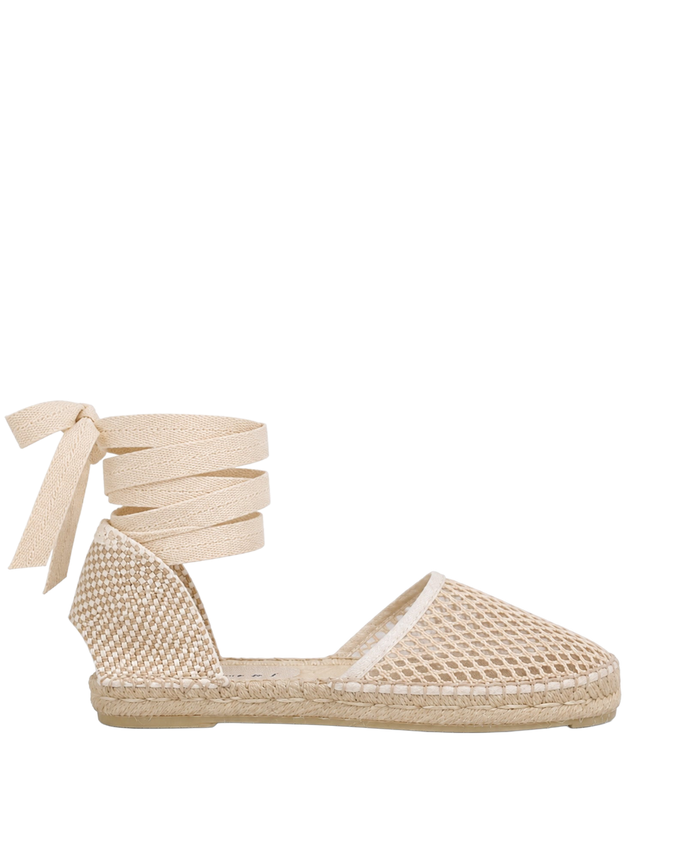 MANEBI Espadrillas Aperte in Rete con Lacci