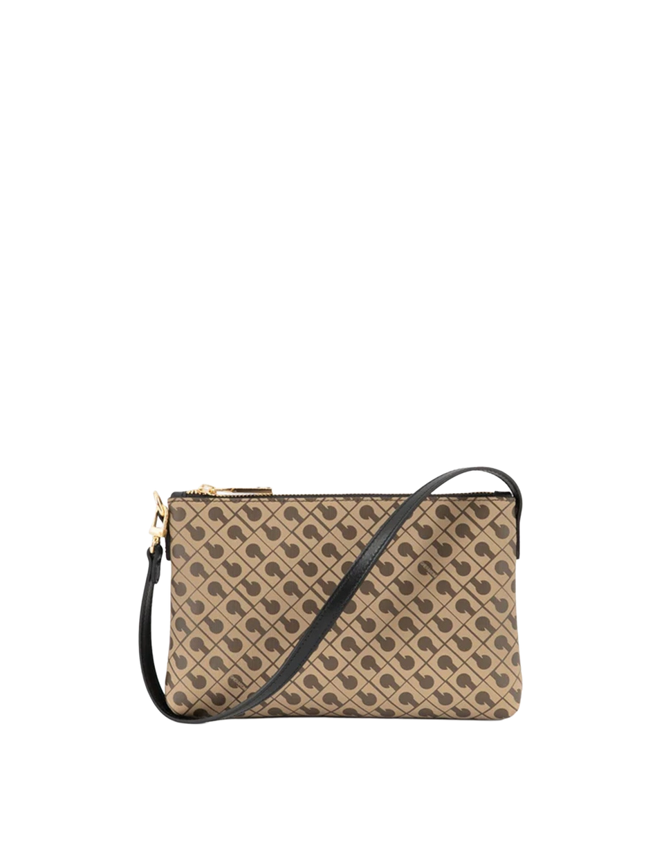 GHERARDINI Mini Pochette in Millerighe Moka