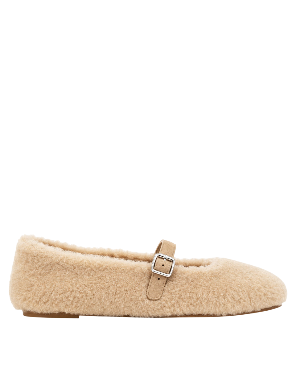 DOUUOD Ballerina Mary Jane Teddy Sand