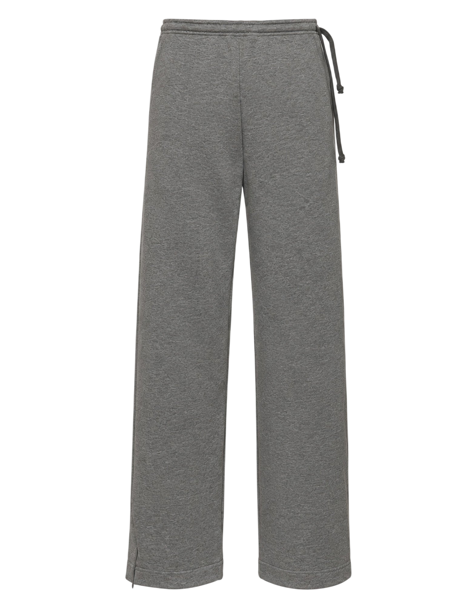 DOUUOD Pantalone Ampio con Zip al Fondo e Coulisse Laterale Grigio Fumo