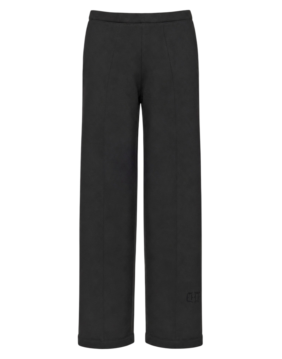 DOUUOD Pantalone Flare in Felpa Soft con Tasche alla Francese Nero