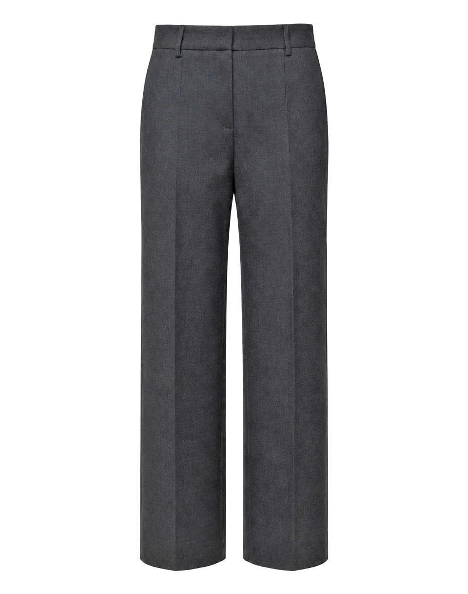 DOUUOD Pantalone Maschile a Gamba Larga in Doppio Twill Stretch Antracite