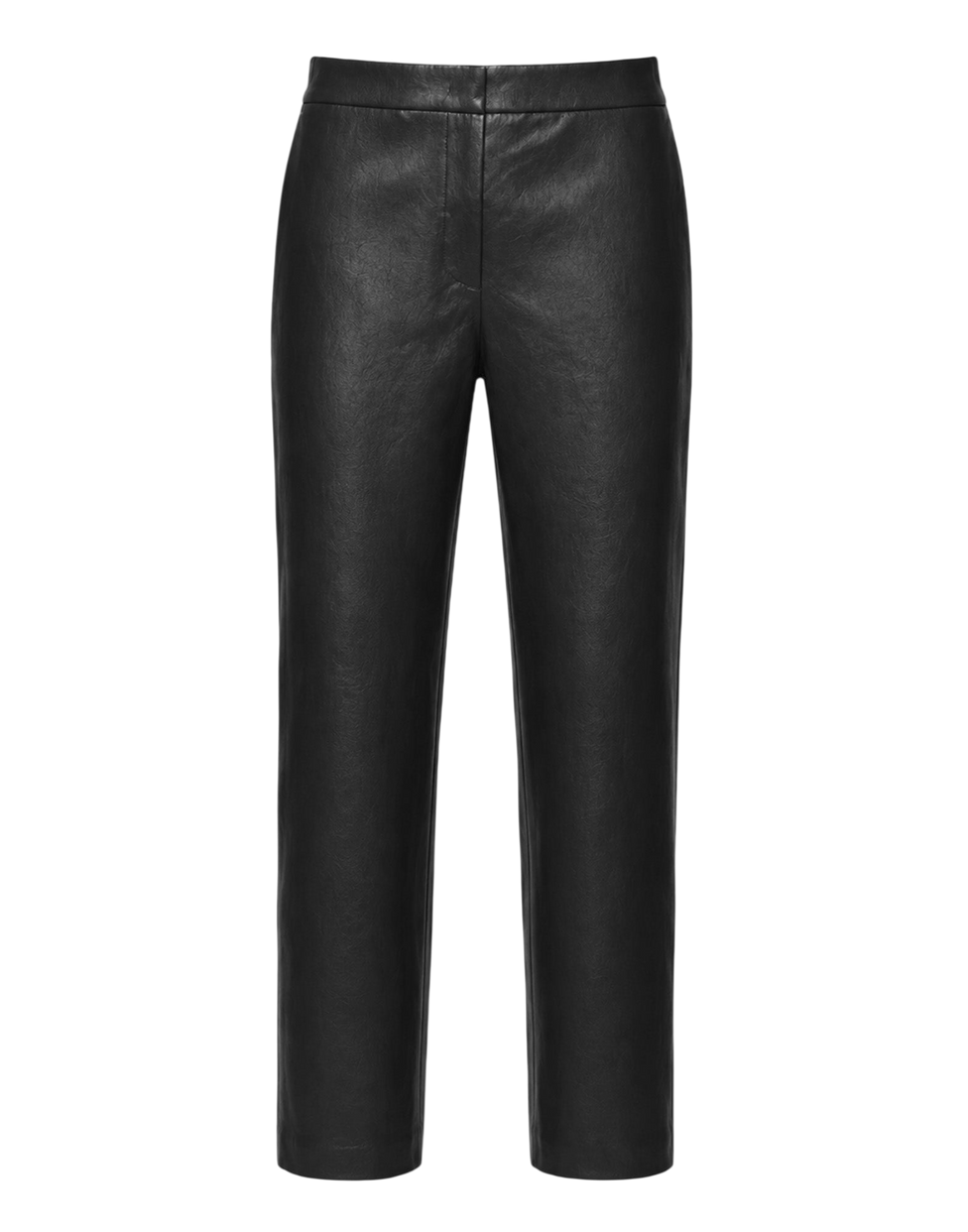 DOUUOD Pantalone a Sigaretta in Ecopelle Old Nero
