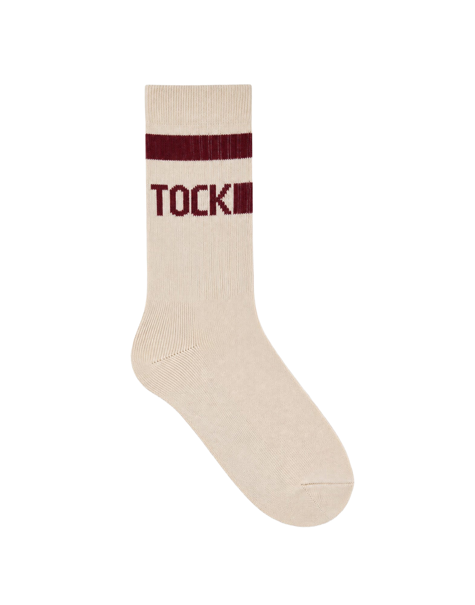 BIRKENSTOCK Tennis Socks in Cotone Oatmeal/Zinfandel