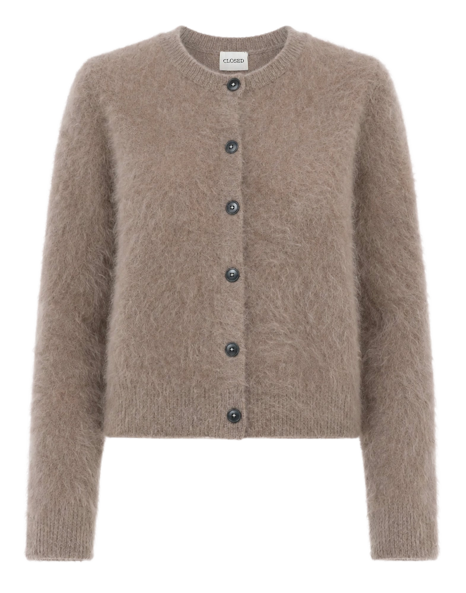 Gilet CLOSED en cachemire brossé beige blé