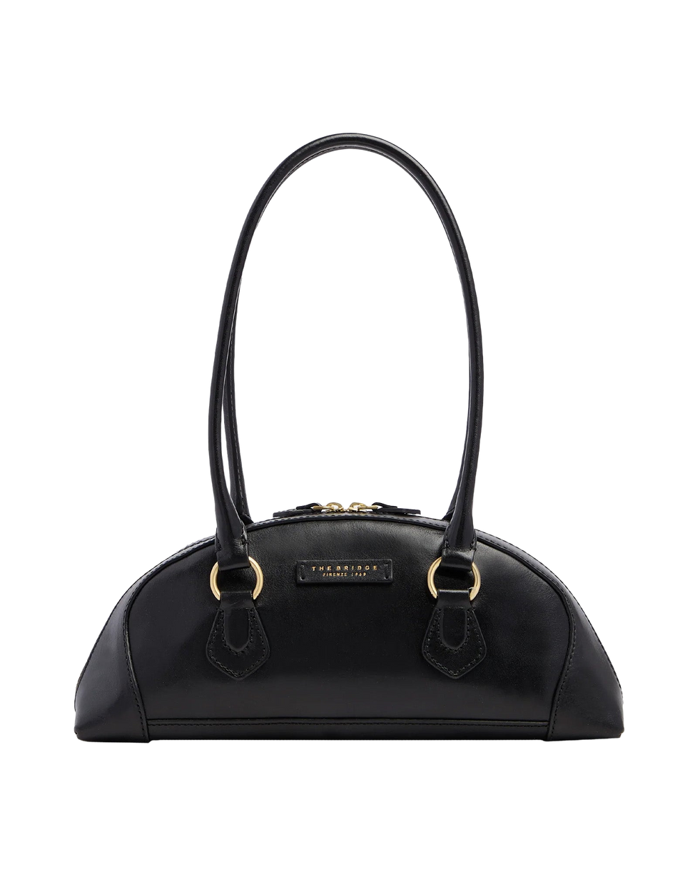 THE BRIDGE Sac bowling Magda en cuir noir