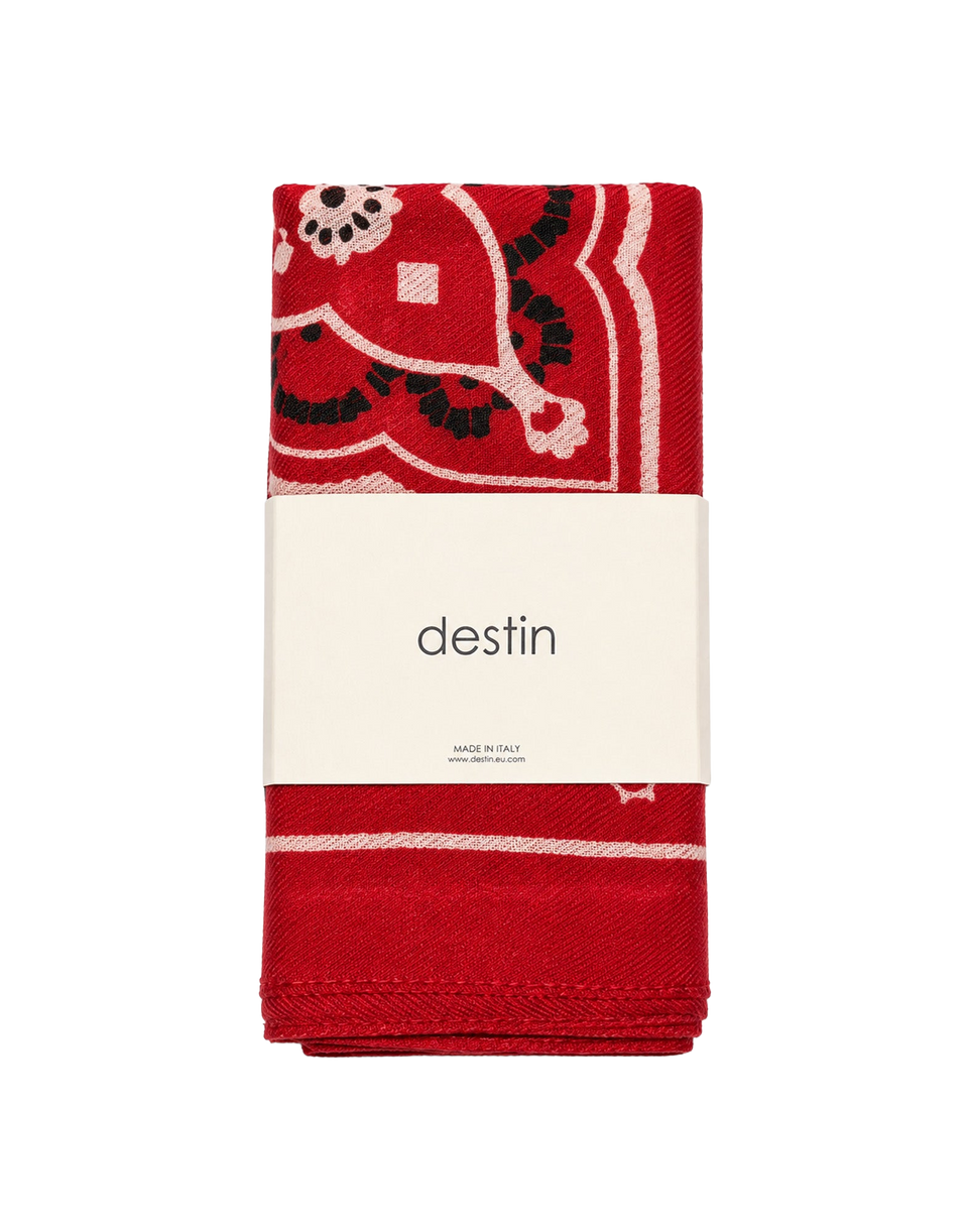DESTIN Pamila Bandana in Lana e Cashmere Red Hell