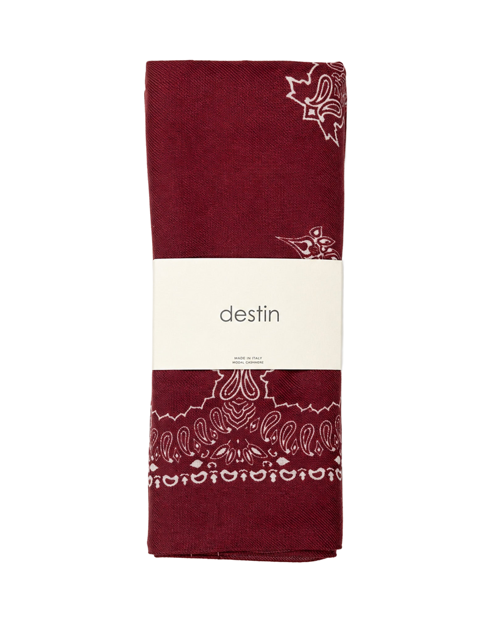 DESTIN Foulard Triangolo in Lana Double-Face Port