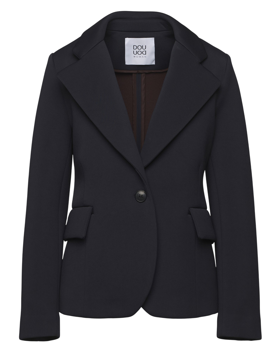 DOUUOD Giacca Monopetto in Tecno Neoprene Notte