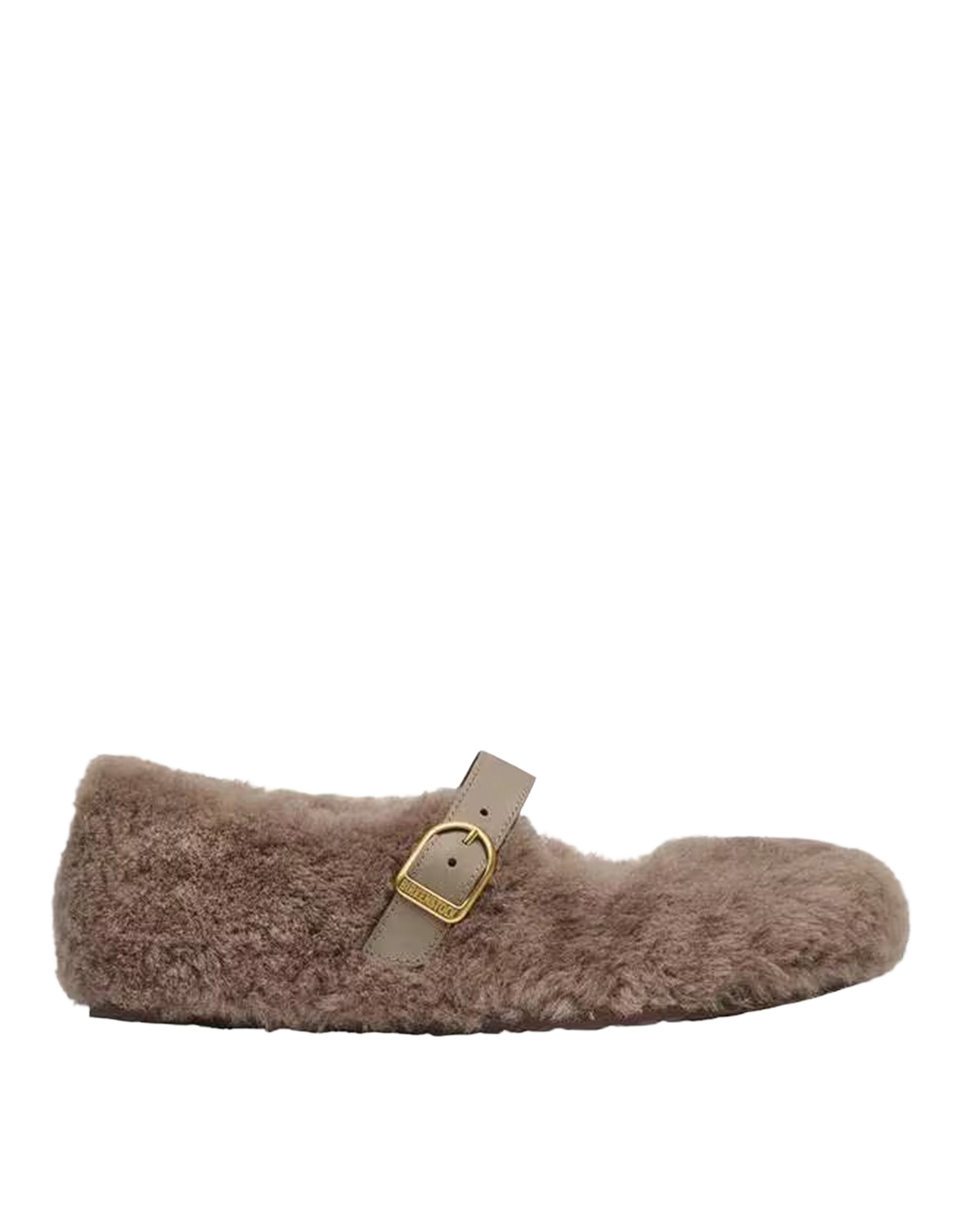 BIRKENSTOCK Santa Clarita in Shearling Gray Taupe