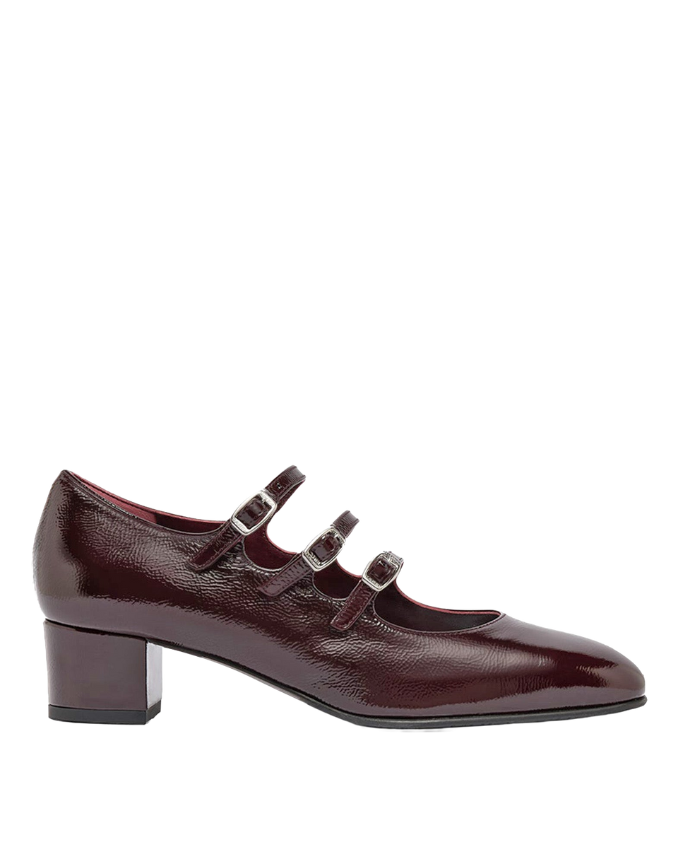 CAREL Décolleté Mary Jane Kina in Vernice Aubergine