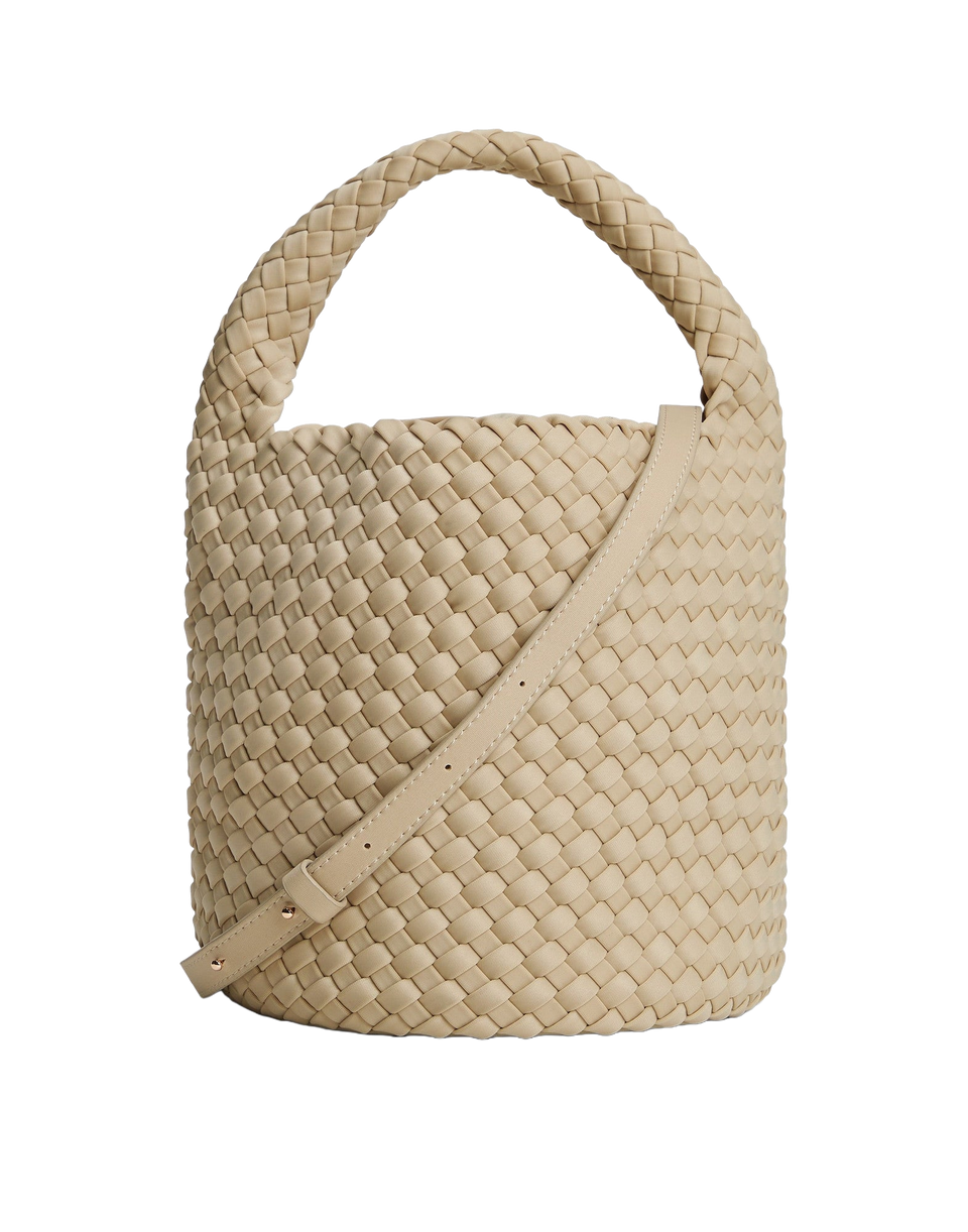 MARREA Borsa a Cestino Basket in Neoprene Intrecciato No Tan Lines