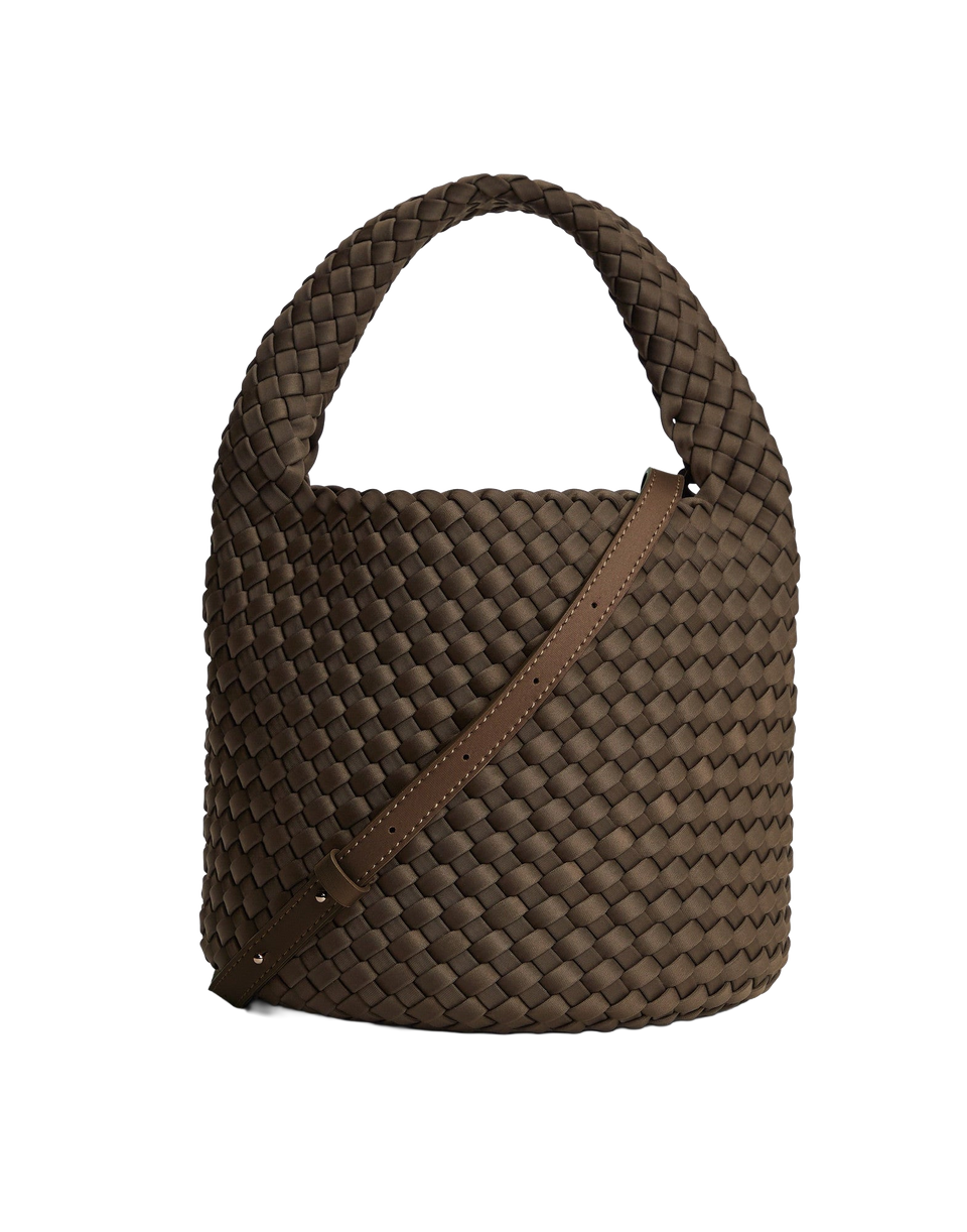 MARREA Borsa a Cestino Basket in Neoprene Intrecciato Espresso Yourself