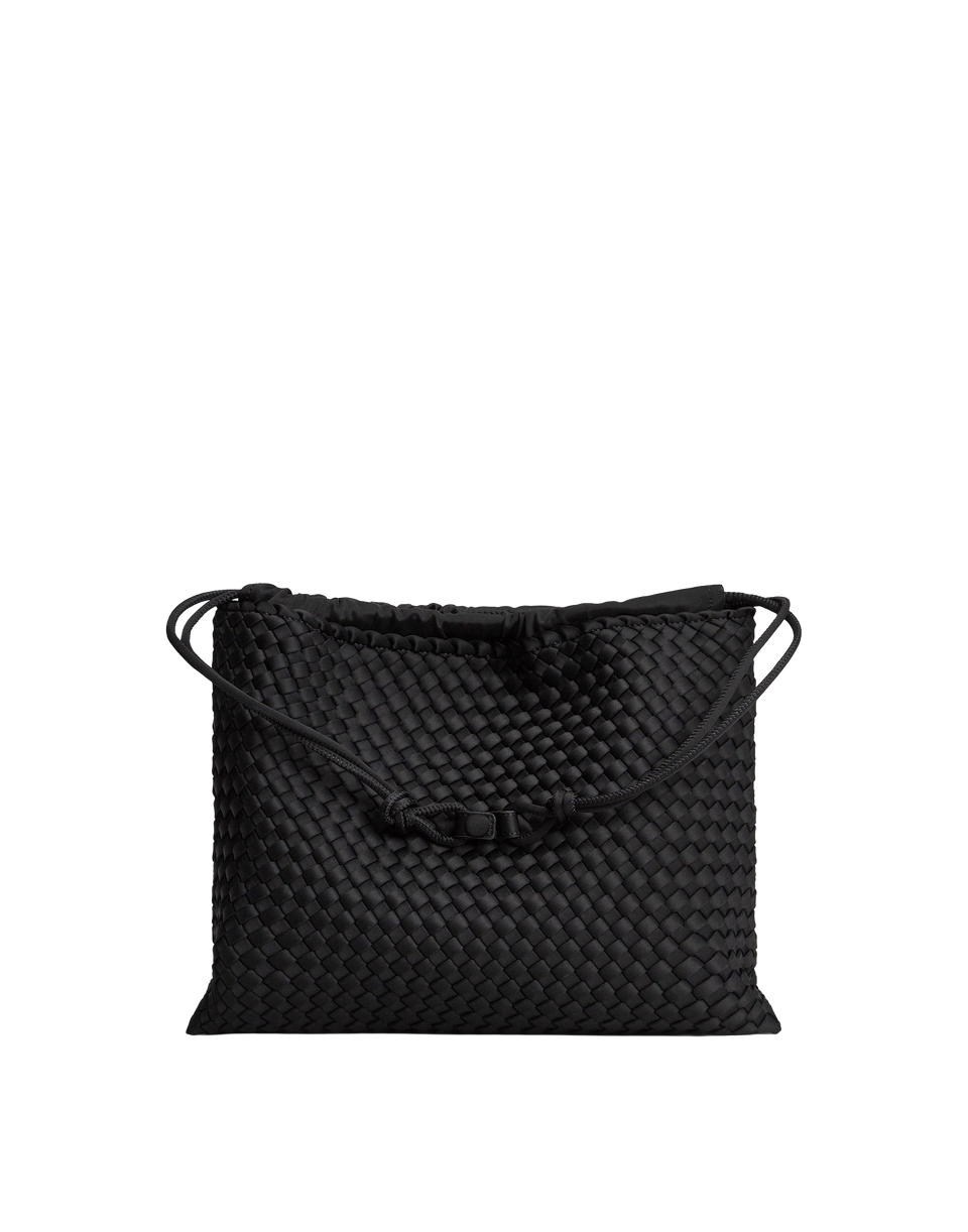 MARREA Borsa Multi in Neoprene Intrecciato di Nero