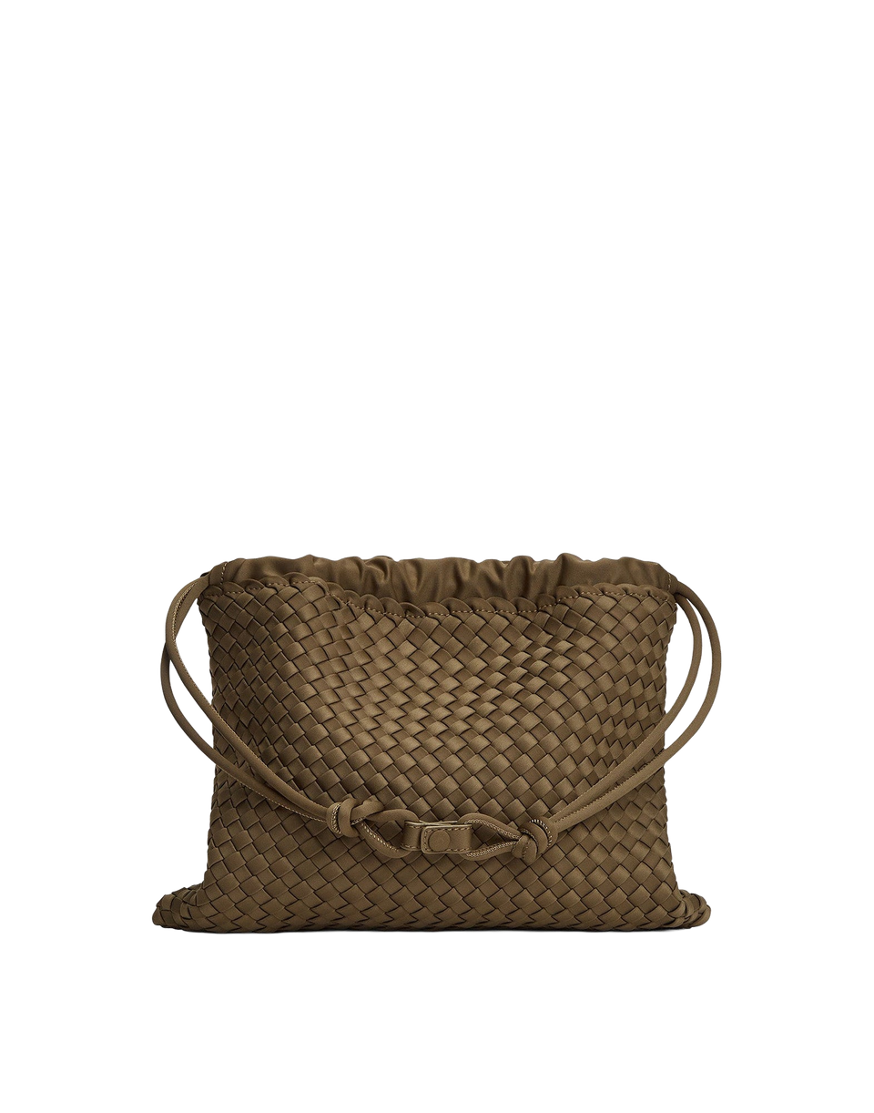 MARREA Borsa Multi in Neoprene Intrecciato Coco Fresco