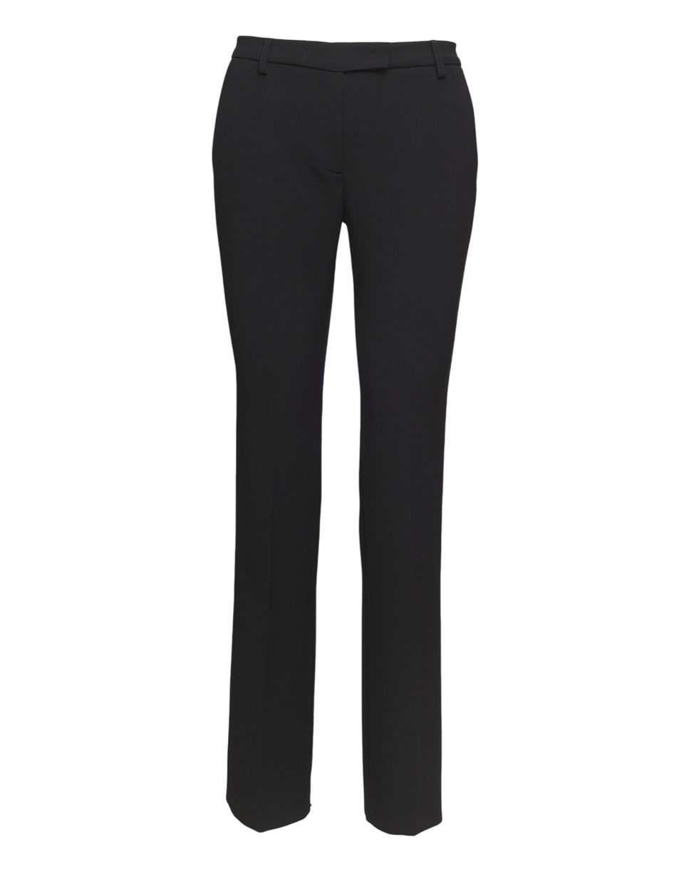 DOUUOD Pantaloni Flare in Crepe Sablè Comfort Neri