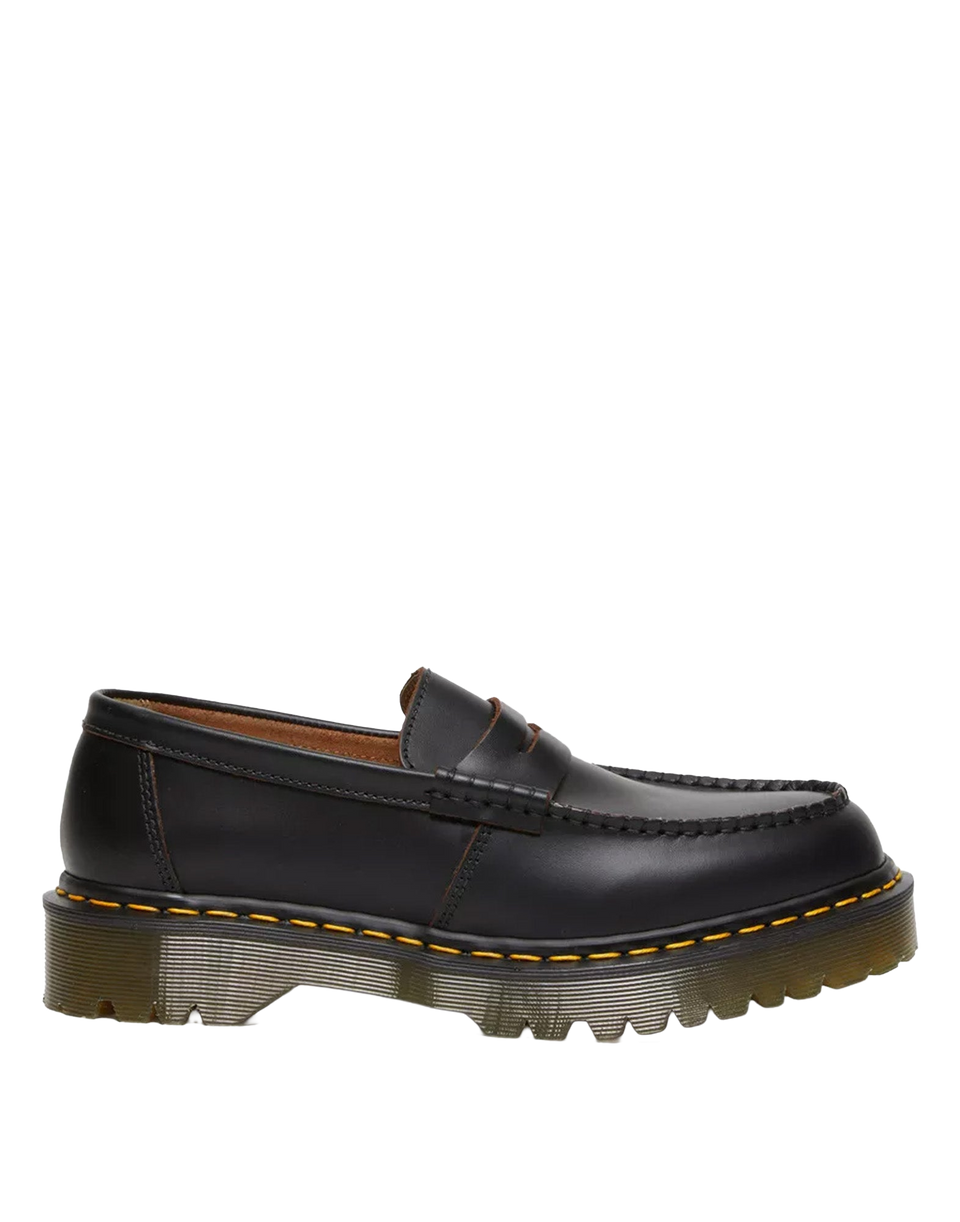 DR. MARTENS Mocassini Penton Black in Pelle Quilon