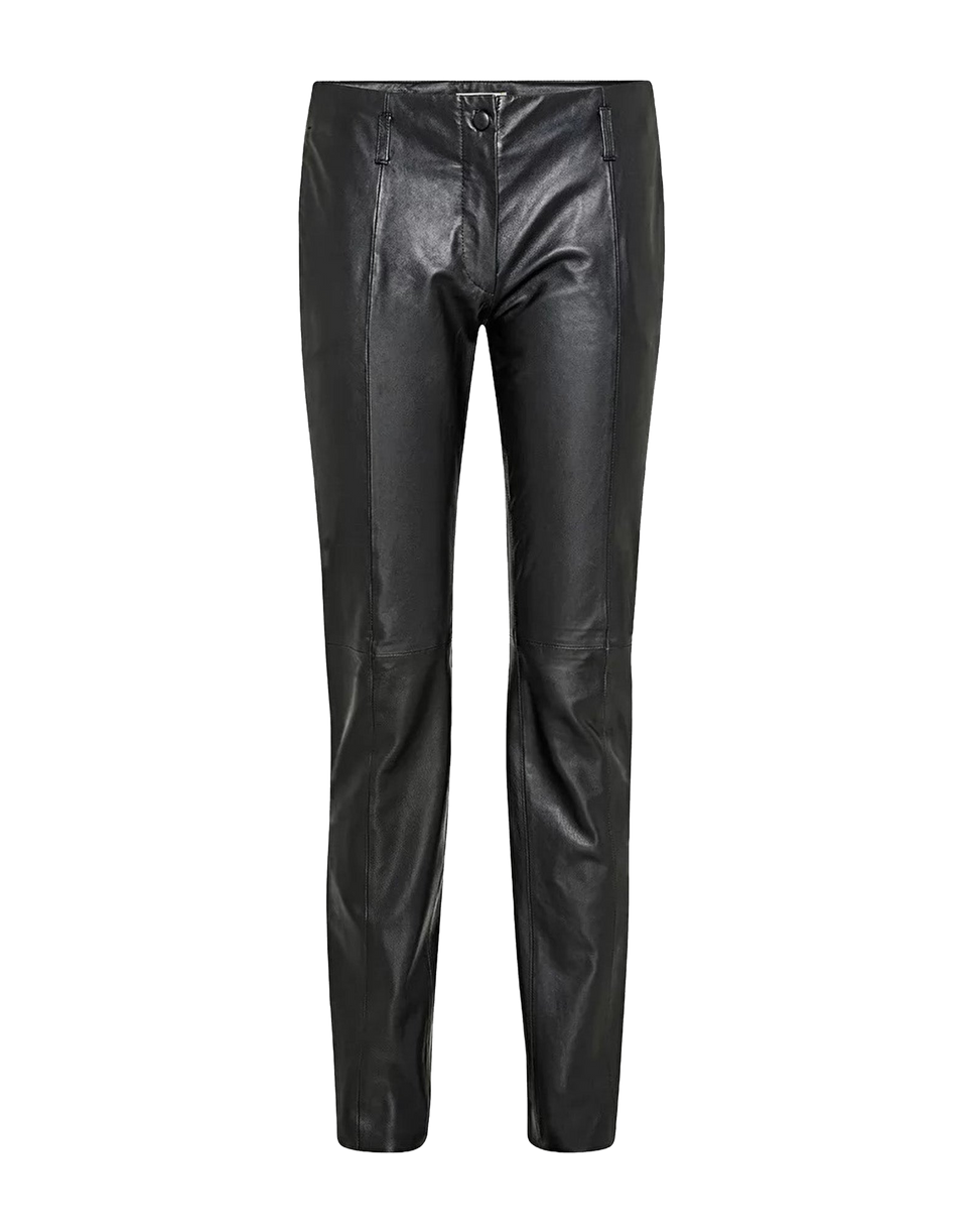 FORTE FORTE Pantalon taille basse en cuir nappa
