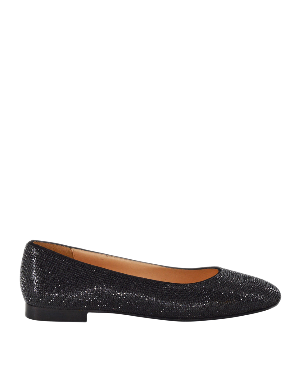 DOUUOD Ballerine in Crsytal Nere