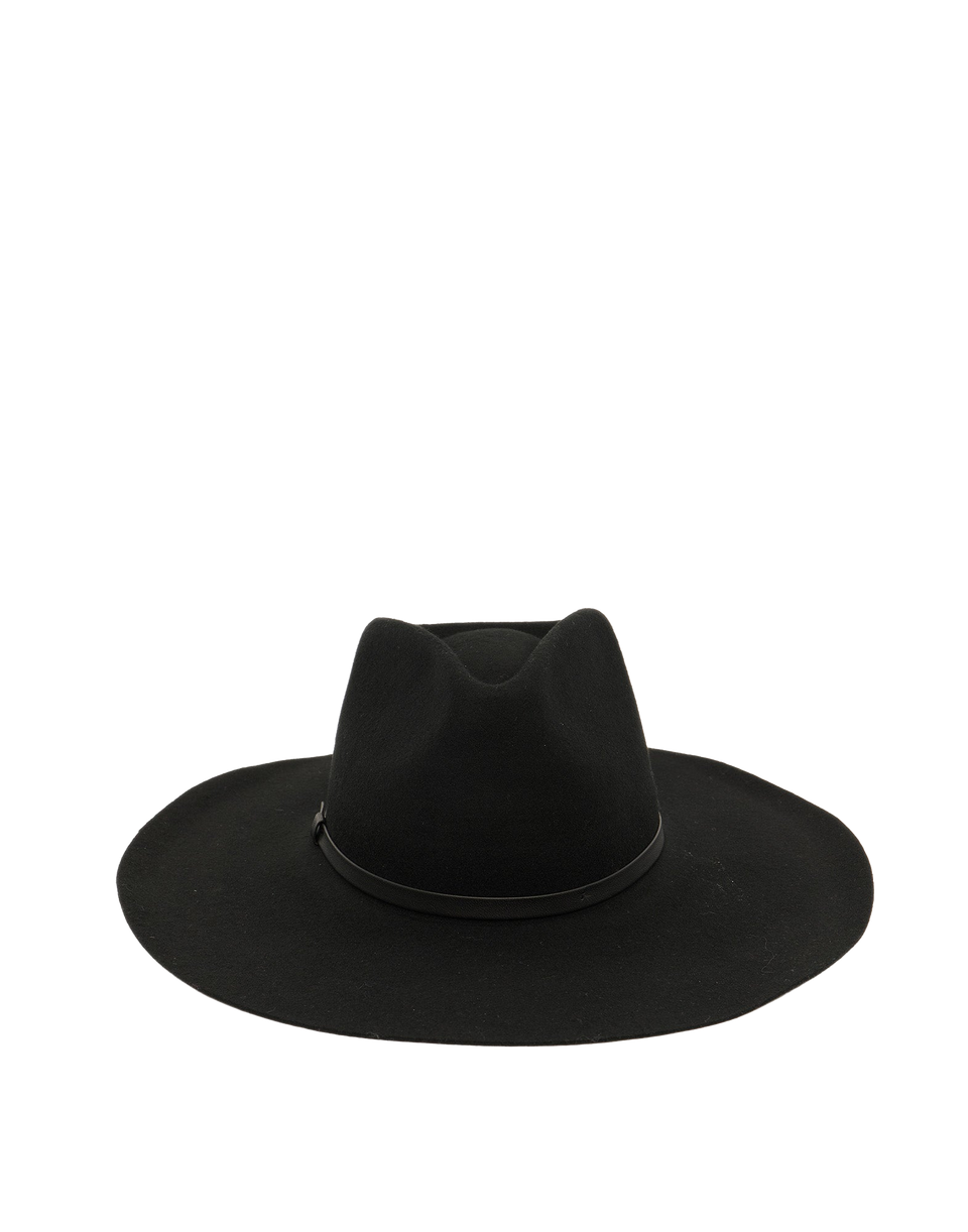 DOUUOD Cappello a Tesa Larga in Feltro Nero