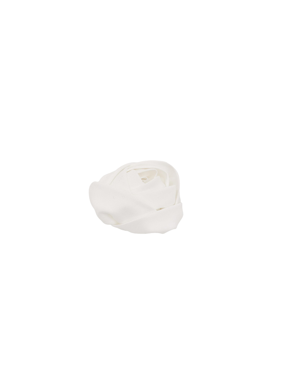 DOUUOD Spilla a Fiore in Popeline Oxford Bianco