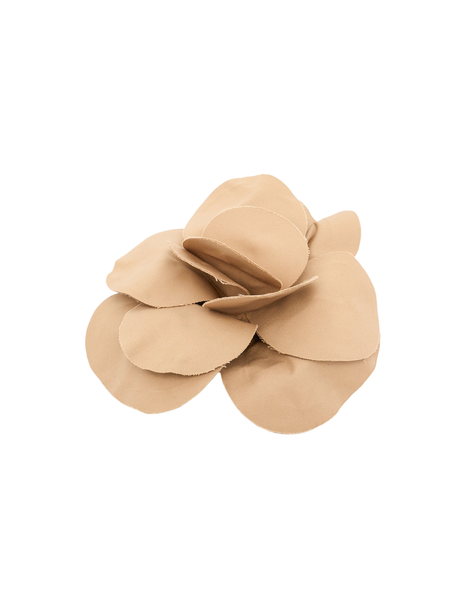 DOUUOD Spilla a Fiore in Tecno Coat Waterproof Camel