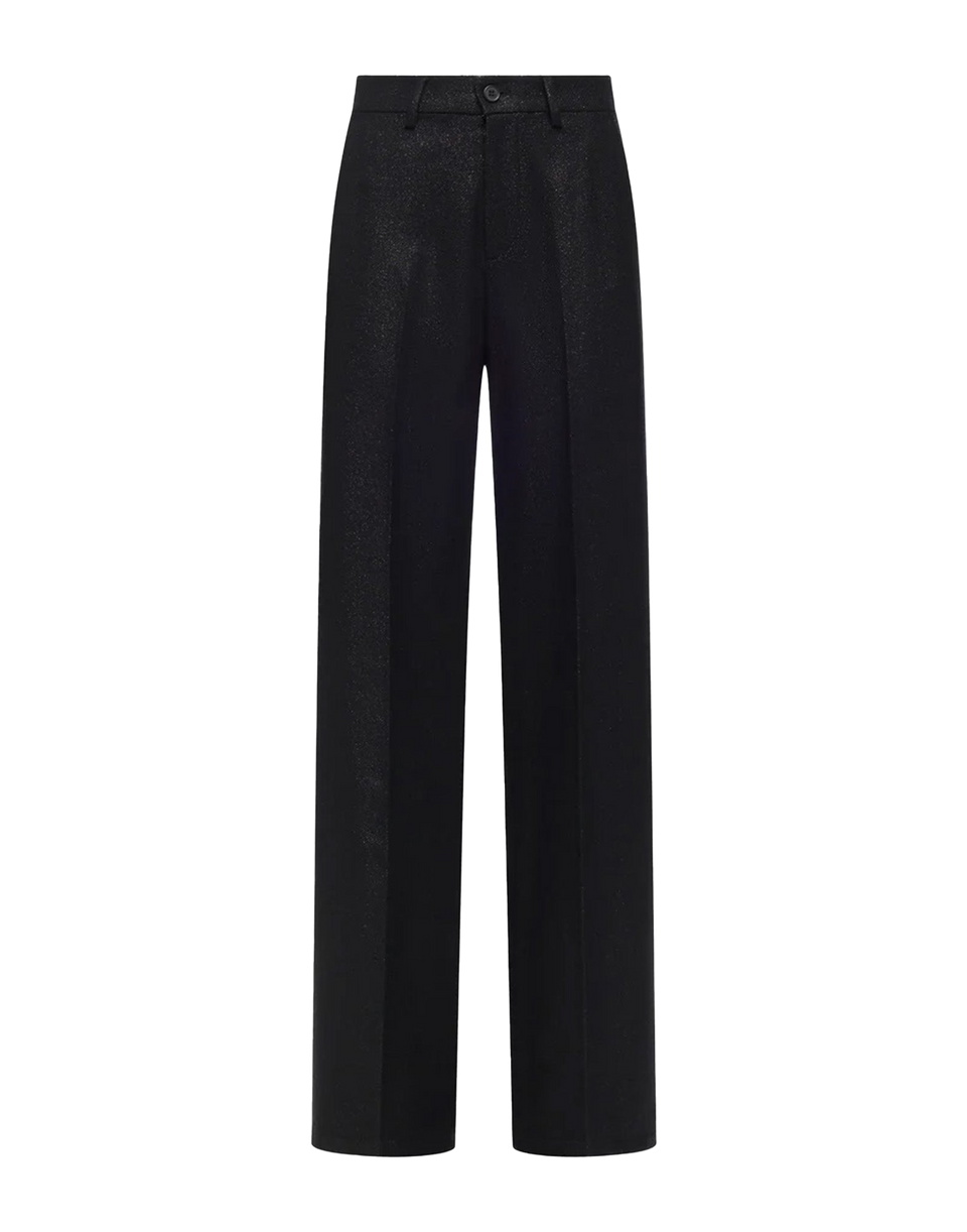 DEPARTMENT FIVE Pantalon Palazzo Misa en laine Lurex noir