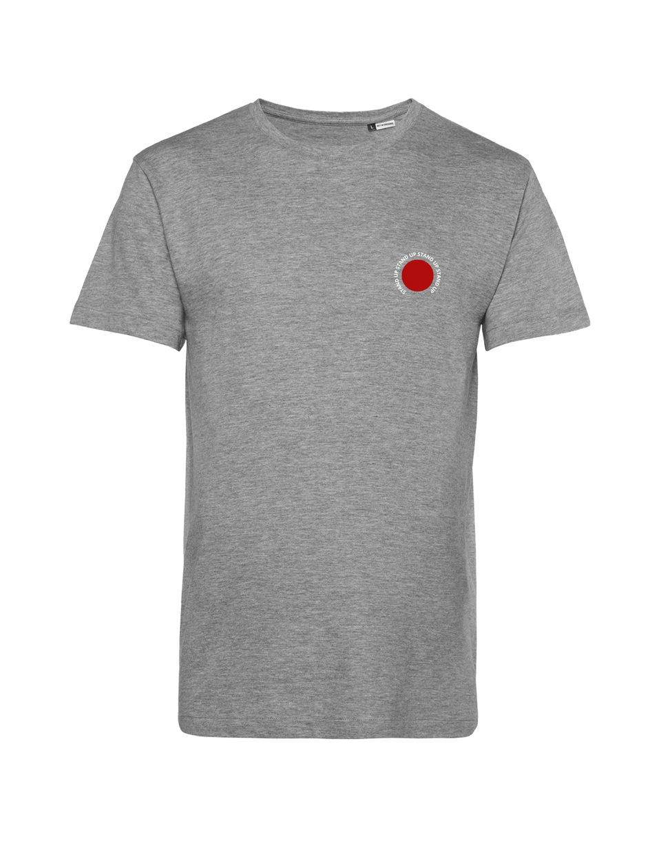 STAND UP T-shirt Manica Corta Heather Grey con Stampa