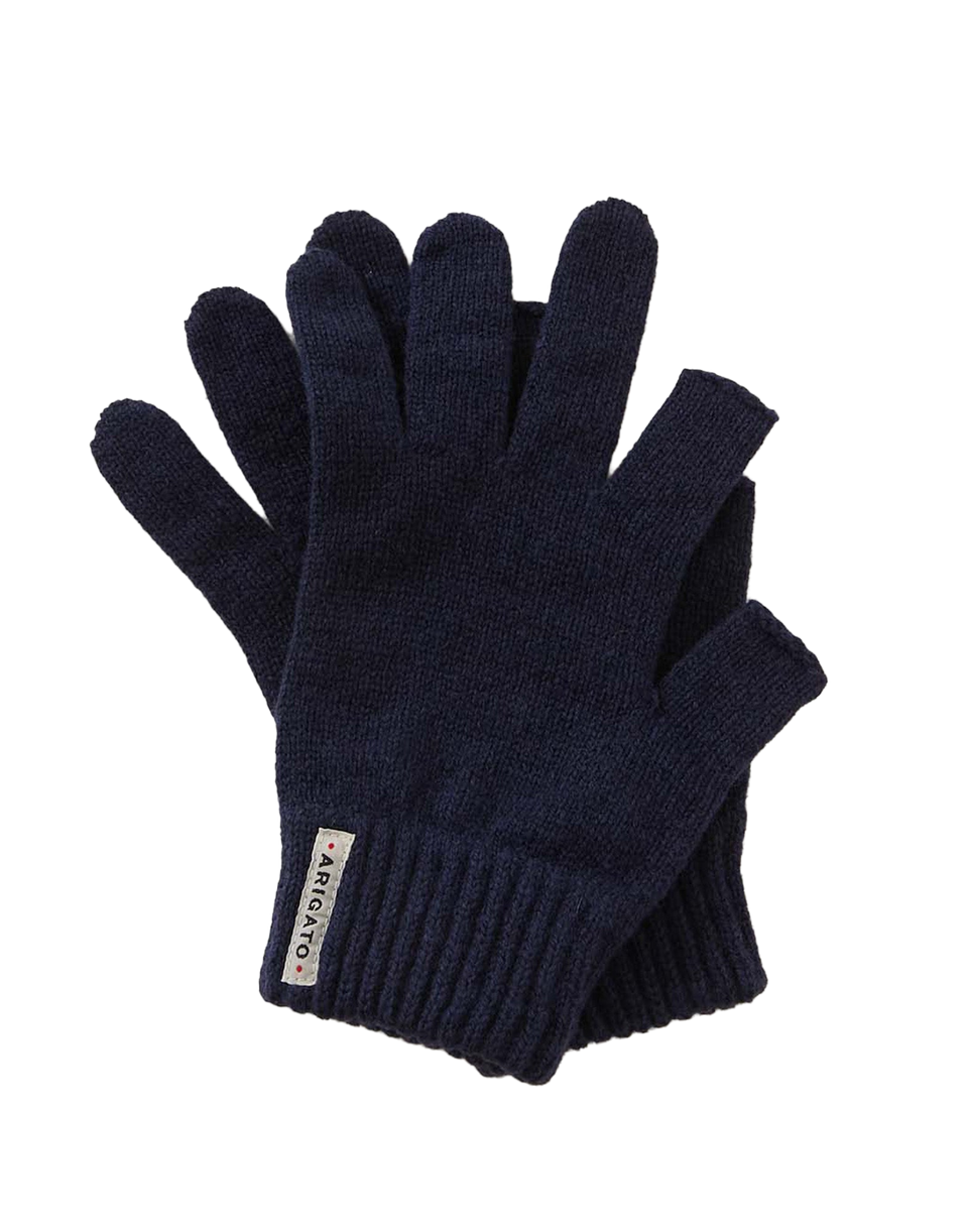 BLUE BLUE JAPAN Guanti in Cashmere Riciclato Dark Navy